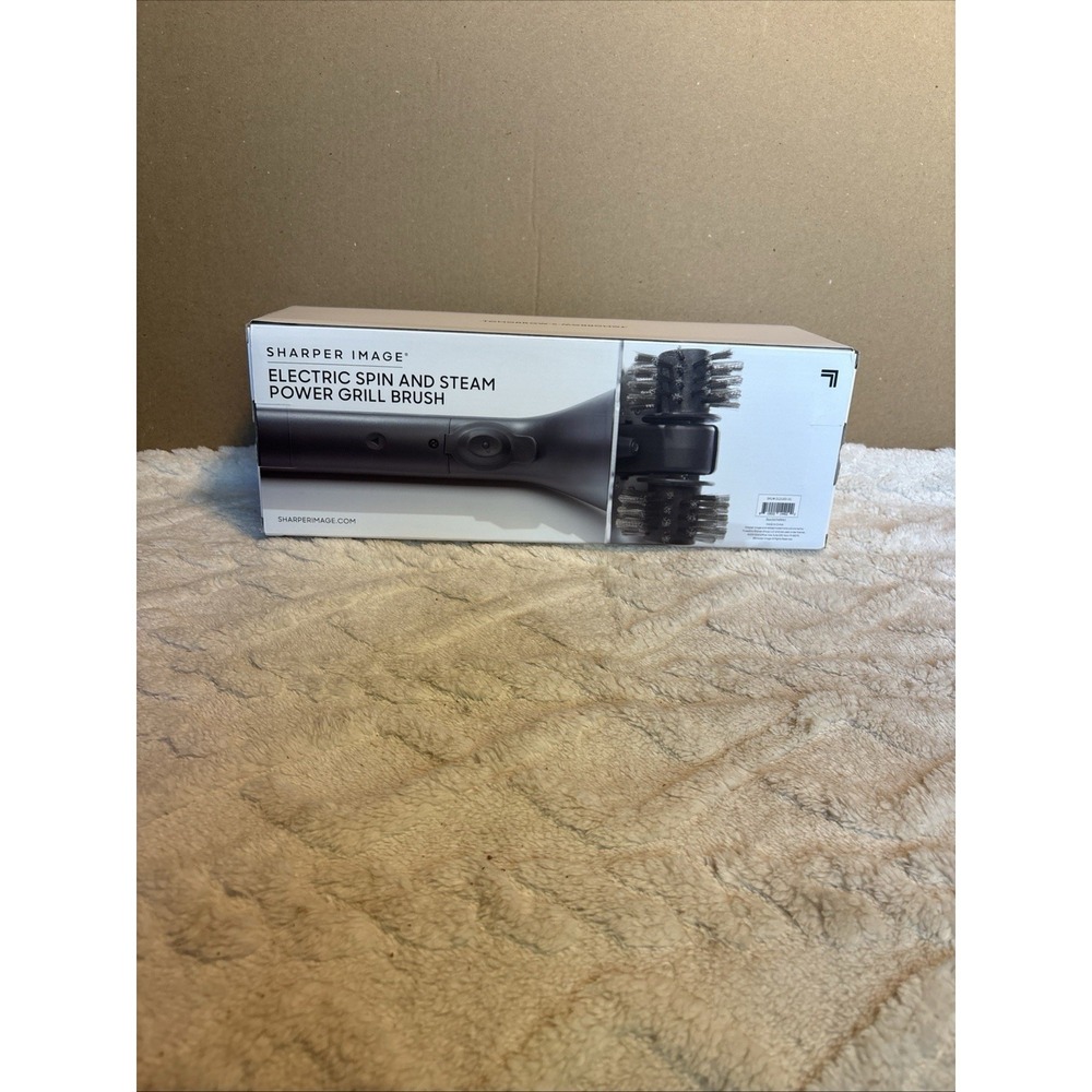 Sharper Image Electric Spin and Steam Power Grill Brush Brand New
